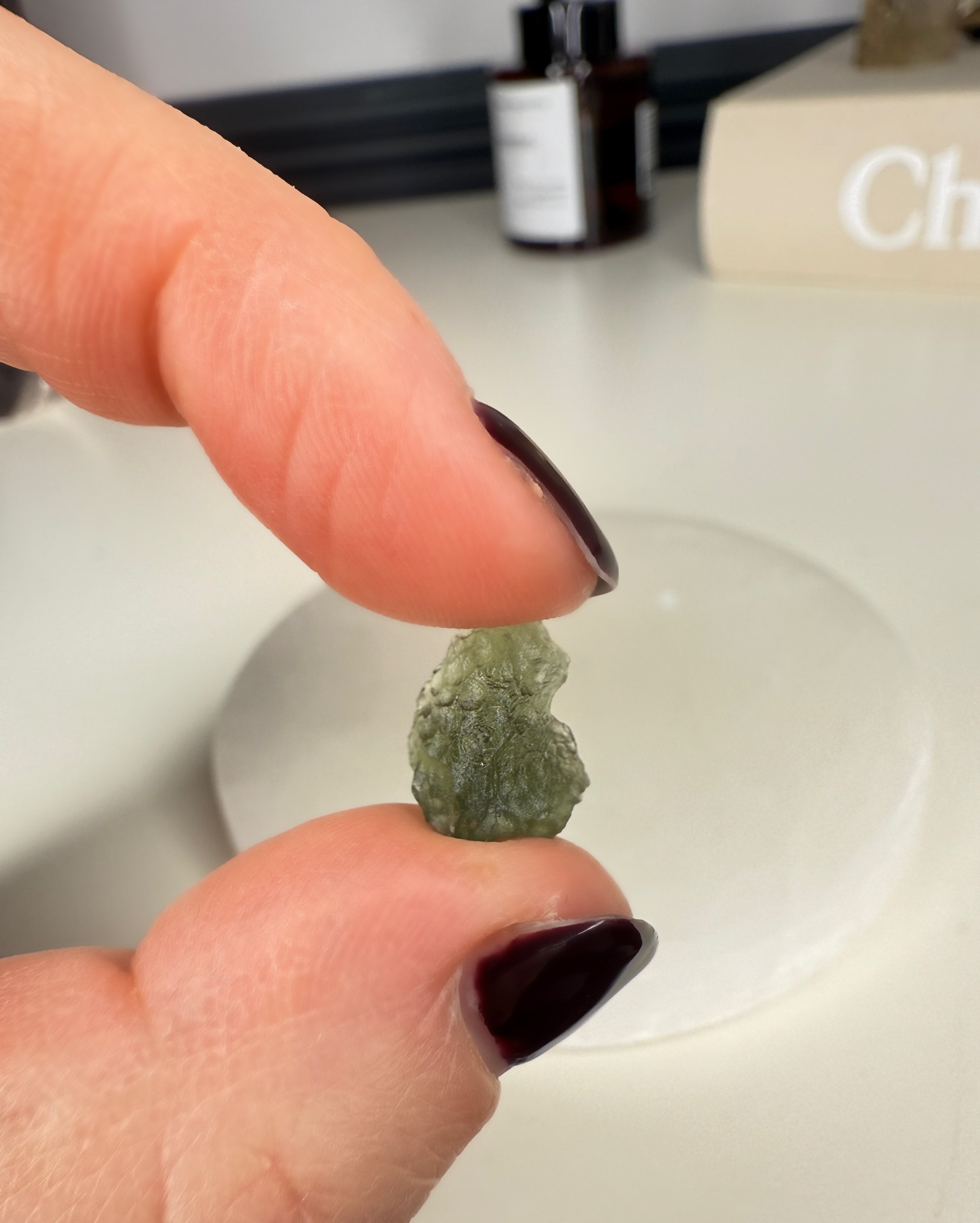 Raw Moldavite Chip (1-1.2g)